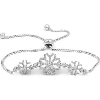 Náramek B-TOP Dámský rhodiovaný náramek Snowflake