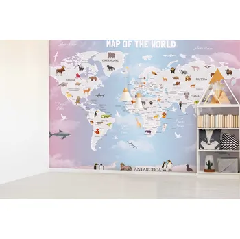 Tapeta Malvis ® Tapeta Mapa světa (Anglicky) Vel. (šířka x výška): 144 x 105 cm