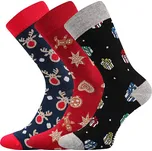 DEBOX barevné vánoční ponožky Lonka - RED SOB 39-42