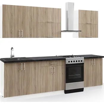 Kuchyňská linka Nábytek Pyramida, s.r.o. Kuchyně FELIPE A 200 bílá/dub sonoma lanýž