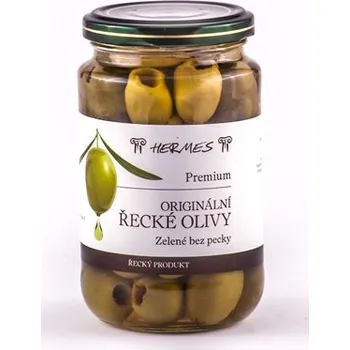 Korvel Zelené vypeckované olivy ve skle
