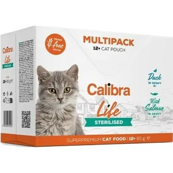 Krmivo pro kočku Calibra Cat Life kapsa Sterilised Multipack 12×85g