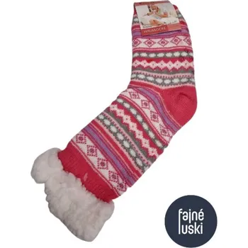 Dámské ponožky Teplé ponožky s kožíškem 39-42 č.6