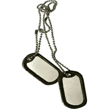 psí známka Štítek identifikační ID 2 kusy MFH (ID štítek 1 balení = 2 kusy Psí známky)