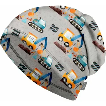 Čepice Unuo (ušito v ČR) Fleecová čepice Unuo bagry dětská