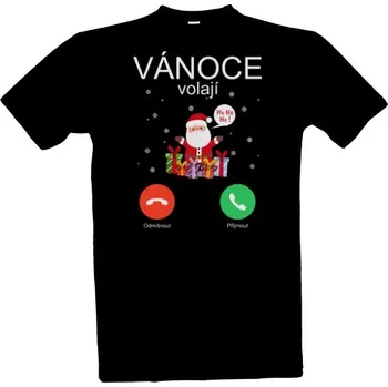 Tričko s potiskem Vánoce volají pánské