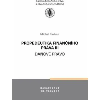 Propedeutika finančního práva III