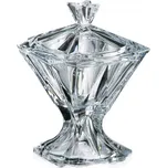 Skleněná dóza na noze, Crystalite Bohemia, METROPOLITAN, 26 cm