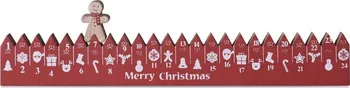 Vánoční dekorace Emocio Adventní kalendář dřevěný 400 x 950 mm červený