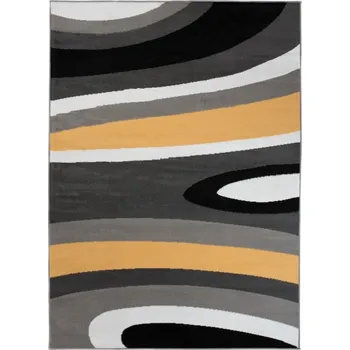 Koberec Makro Abra Kusový koberec moderní MAYA Z895A žlutý šedý Rozměr: 180x250 cm