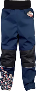 Dívčí kalhoty WAMU Softshellové kalhoty zateplené lišky/tmavě modré 122-128