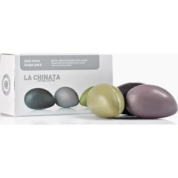 Kosmetická sada LA CHINATA Dárkové Balené Mini Voňavých Olivových Mýdel, 3 Ks