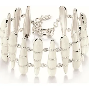 Náramek Folli Follie Dámský náramek Folli Folly 3B0F056W Bílá Stříbro (18 cm)