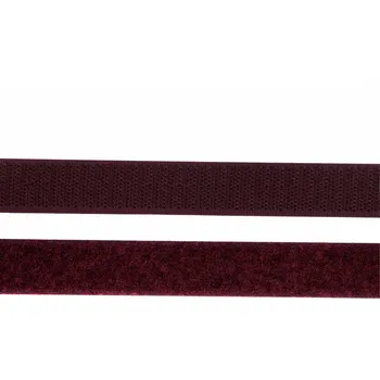 Pro Háčkování Suchý zip, 20 mm, komplet tmavá bordó