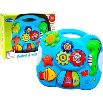 Hračka pro nejmenší RKToys Závěsný panel se zvuky mořský koník