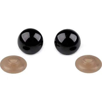 Oči s pojistkou Ø20 mm, barva černá