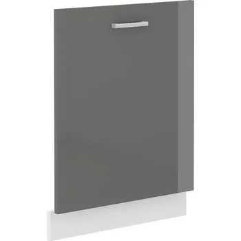 Kuchyňská skříňka Dvířka na myčku SOŇA šedý lesk ZM 713 x 596