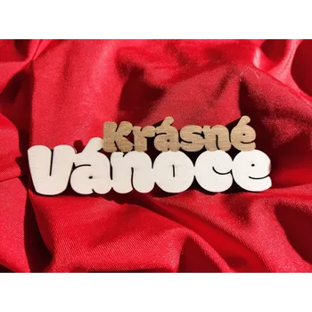 Vánoční dekorace Dřevěný nápis Krásné Vánoce 9