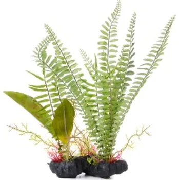 Dekorace do akvária JKA Kapradí kámen, akvarijní plastová rostlinka