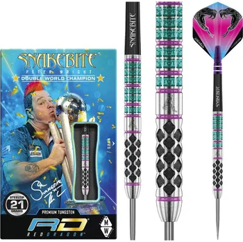 Šipky Red Dragon Peter Wright Snakebite Venom 90% 24g steel