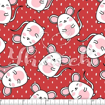 Fleece antipiling, Myšky na červené