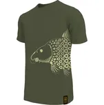 Delphin Tackle Kapr tričko khaki M