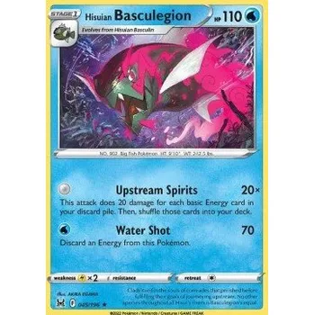 Sběratelská karetní hra Pokémon LOR 045/196 Hisuian Basculegion - Lost Origin Stav: Near Mint, Verze: HOLO