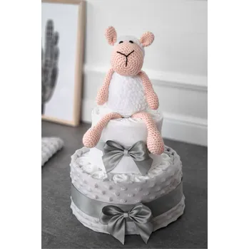 Přebalování Plenkový dort s bílou ovečkou