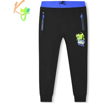 Chlapecké tepláky - KUGO TM8201, černá/ tyrkysový pas Barva: Černá, Velikost: 98