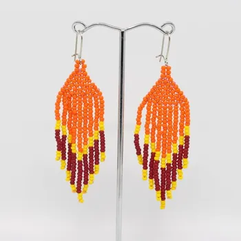 Náušnice BOHO náušnice OHNIVKY oranžové