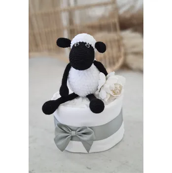 plenkový dort Plenkový dort s mimi černo-bílou ovečkou