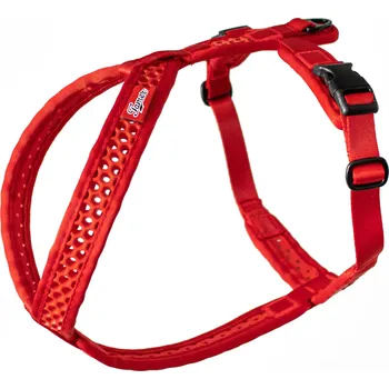 Postroj pro psa Tamer Perforovaný postroj SOFTY | červený velikost postroje: 4 - obvod krku 38-44 cm - obvod hrudníku 58-68 cm