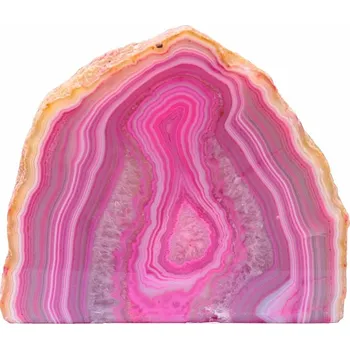 Solná lampa Achát růžový svícen geodka leštěná cca 500 - 700 g