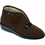 Dámské bačkory papuče důchodky Befado 031W013 teplé vyšší hnědé s ovčí vlnou velikost: 38
