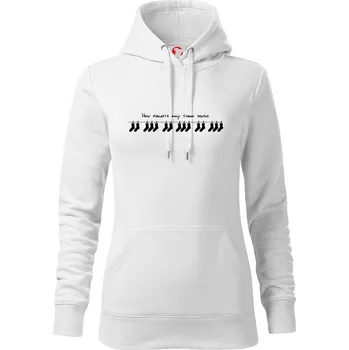 Dámská mikina How pianists dry their socks - Mikina dámská Cape s kapucí - XS ( Bílá )