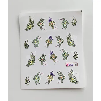 Vodolepky na zdobení nehtů - Flowers BLE197