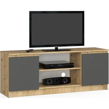 Televizní stolek TV stolek Beron 140 cm dub artisan/grafit šedý