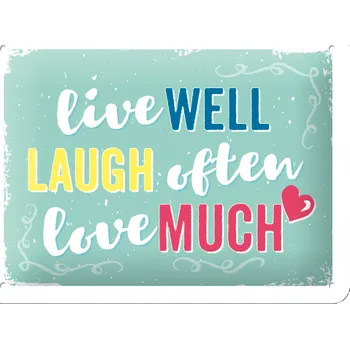 Plechová cedule Nostalgic Art Plechová Cedule Live Well
