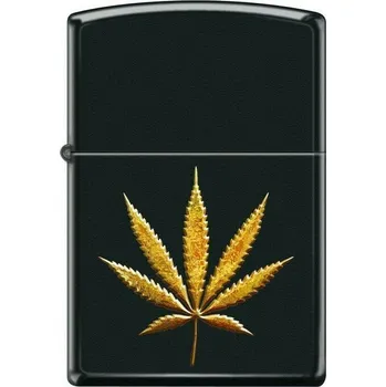 Zapalovač Zapalovač Zippo Gold Cannabis Leaf 8471