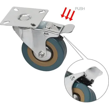 Pojezdové kolečko Transportní kolečko 75mm otočné s brzdou (KL3B)