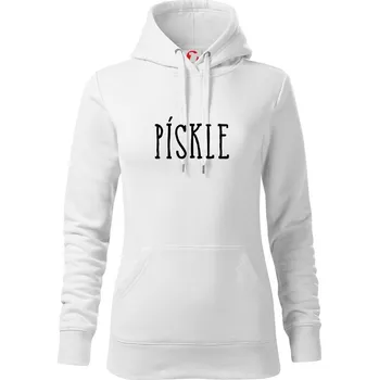 Dámská mikina Pískle - Mikina dámská Cape s kapucí - M ( Bílá )