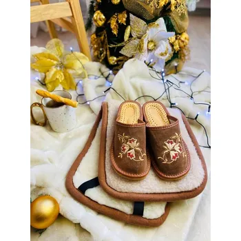 Dámské pantofle Vánoční tip na dárek ledvinový pás + pantofle 30, Velikost dospělí 41