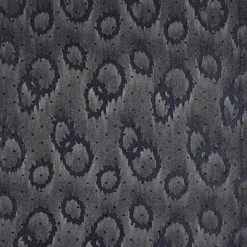 Tyl N6125 černý, oválky a kamínky, š.150