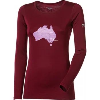 Dámské tričko Triko dlouhé dámské Progress MAGARA, švestka Velikost: M