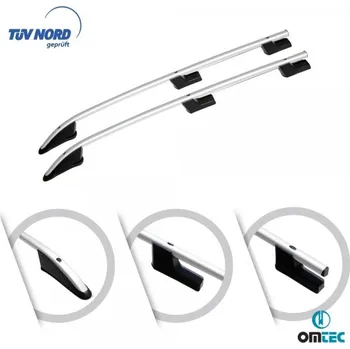 Příčník na automobil Omtec Otomotiv A.Ş (Turkey) OMTEC podélné střešní nosiče (hagusy) Renault Trafic, Opel Vivaro, Nissan Primastar 2001 - 2014) (stříbrné) Délka: L2 - Renault Trafic, Opel Vivaro, Nissan Primastar, (X83 celková délka vozidla 5182 mm)