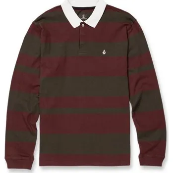 Pánské tričko TRIKO VOLCOM Sumpter Polo L/S - vínová - S + při osobním odběru 751 Kč