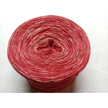 Příze Merino Erdbeere-Kirsche-Rot-Lachs 3-nitka 1000m s nopkovou nitkou (Duhové merino klubko s nopky Erdbeere-Kirsche-Rot-Lachs)