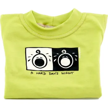 Dětské tričko Mayaka s dlouhým rukávem A Hard Day´s Night - zelené Vhodné pro věk 1-2 roky - VÝPRODEJ