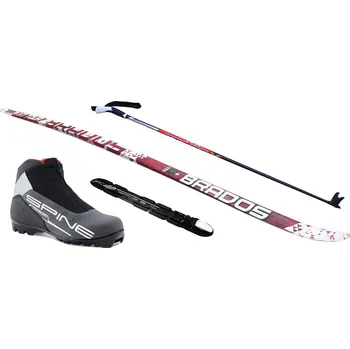 Běžky SKOL set běžky Brados, vázání RS, hůlky, boty RS Comfort SKOL Start RED 120cm