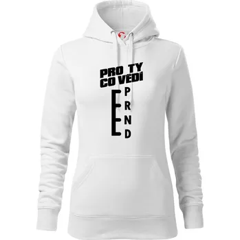 Dámská mikina Automat pro ty co vědí - Mikina dámská Cape s kapucí - S ( Bílá )